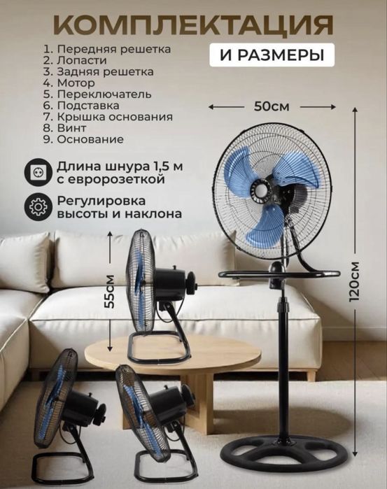 Вентиляторы для дома офиса с доставкой собранные