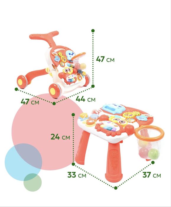 Ходунки 2в1 BabyGo со столиком