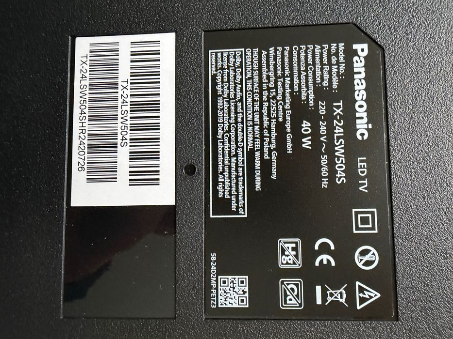TV Panasonic 24 Smart Android, Chromecast, NOU
