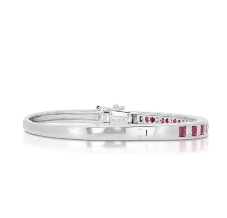 Vand bratara cu diamante naturale si rubine