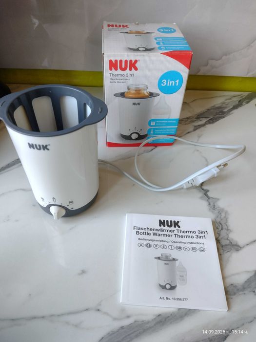 Нагревател за бебешки шишета и бурканчета NUK Thermo 3-in-1