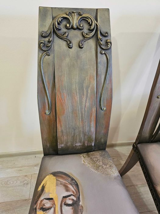 Столове  ръчно рисувани 2бр