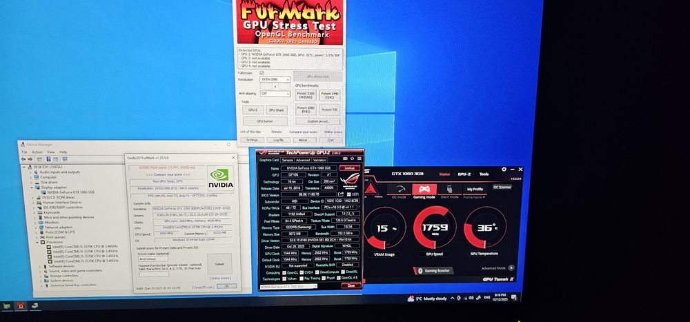 Placa video MSI GeForce GTX 1060 3GT OC 3GB GDDR5 192-bit la 270 ron