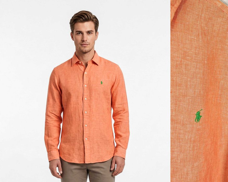 Ralph Lauren 100% Ленена оригинална мъжка риза размер XL