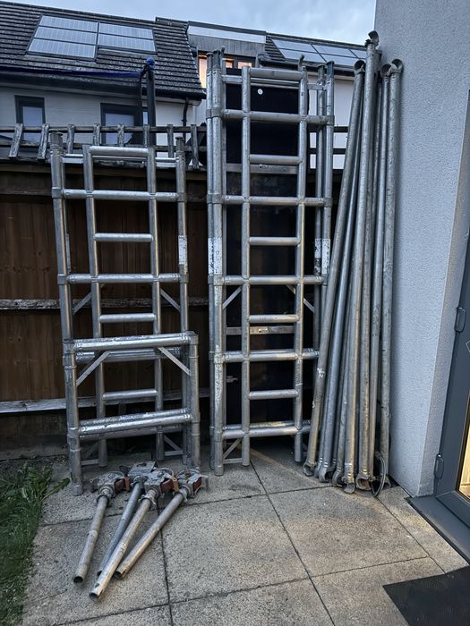 Schelă mobilă aluminiu Euro Towers profesională 5m cu platformă și roți