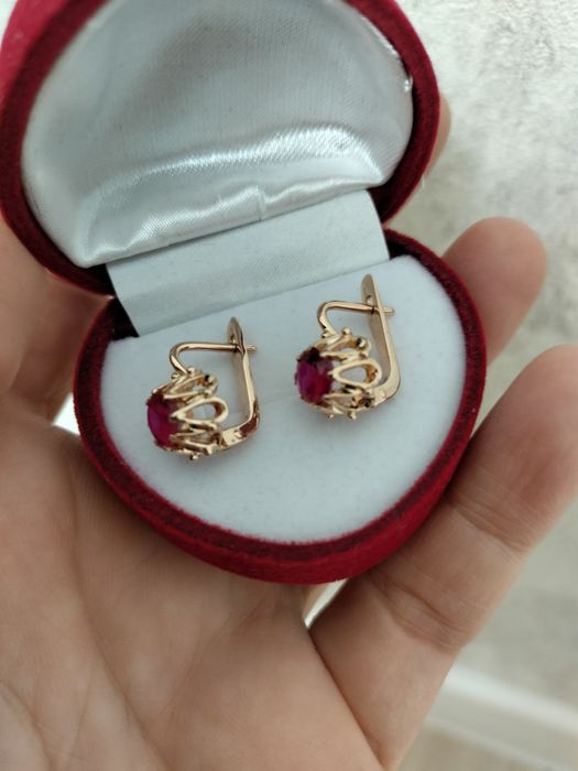 Советские серьги 583 пробы