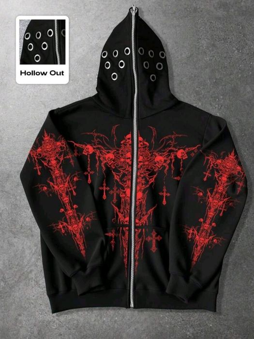 Нов Суитчър худи пънк Street яке горнище с Качулка и Цип, Есен/Зима L