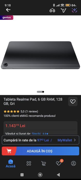 Tableta Realme Pad 6+128 Gb