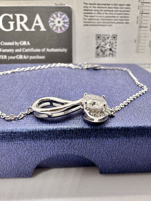 Сребърна гривна с мойсанит (Диамант) 1 карат