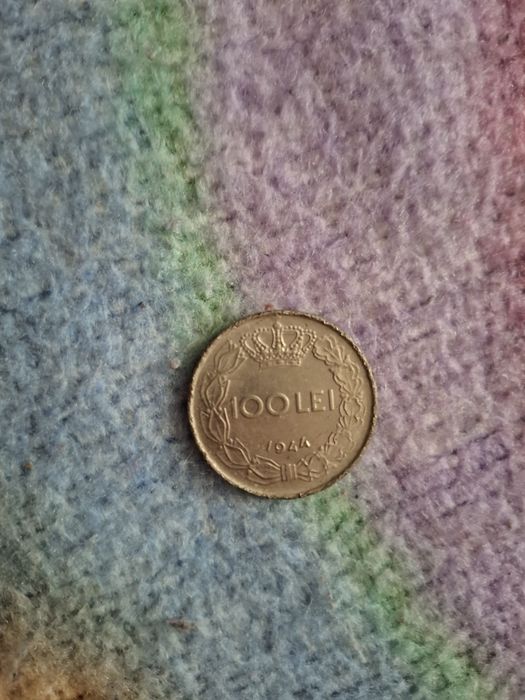 Moneda 100 lei 1944 și 1943 regele mihai