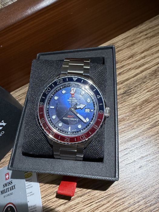 Оригинальные швейцарские часы Swiss Military GMT (Swiss Made).