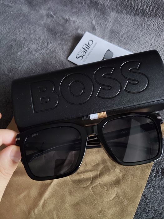 BOSS 1540/F/SK black ochelari de soare bărbătești culoare negru mărimea 54 noi originali