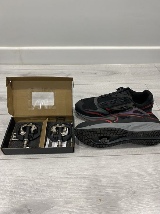 Полный комплект контактных педалей и велообуви SPD(туфли, педали,шипы)