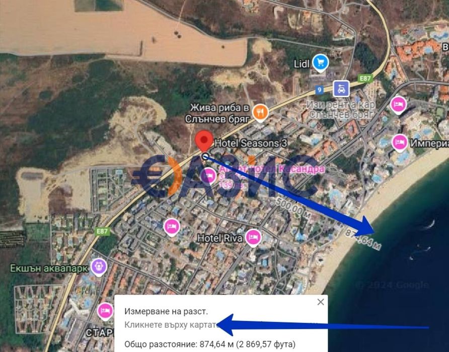 Апартамент с 1 спалня в комплекс „Сезони 3“, Слънчев Бряг, 60.24 кв. м