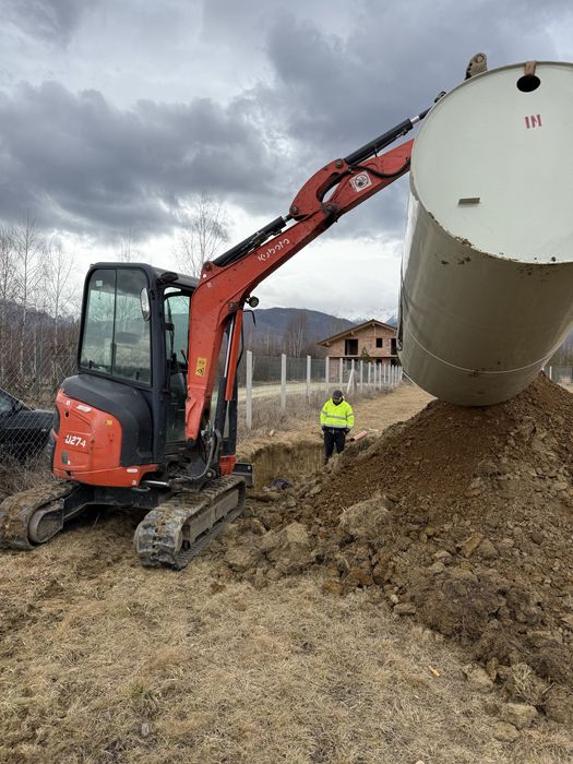 Închiriez excavator,executam canalizari,fose septice