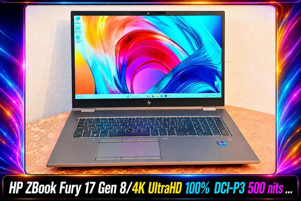 HP ZBook Fury 17 Gen 8/4K Ultra HD IPS 100% DCI-P3 500 nits./Intel Core i7/NVidia RTX A2000 4GB/16GB RAM/256GB SSD NVMe worstation работна станция