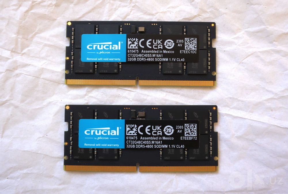 Crucial DDR5 64gb 4800mhz 32GBx2 RAM Оперативная память