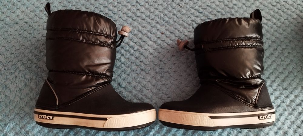 Cizmulițe crocs impermeabile si căptușite de toamnă-iarna c10 /27-28