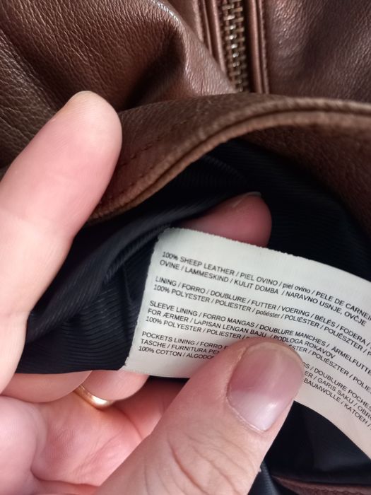 Geaca piele naturala Mango XXL barbati