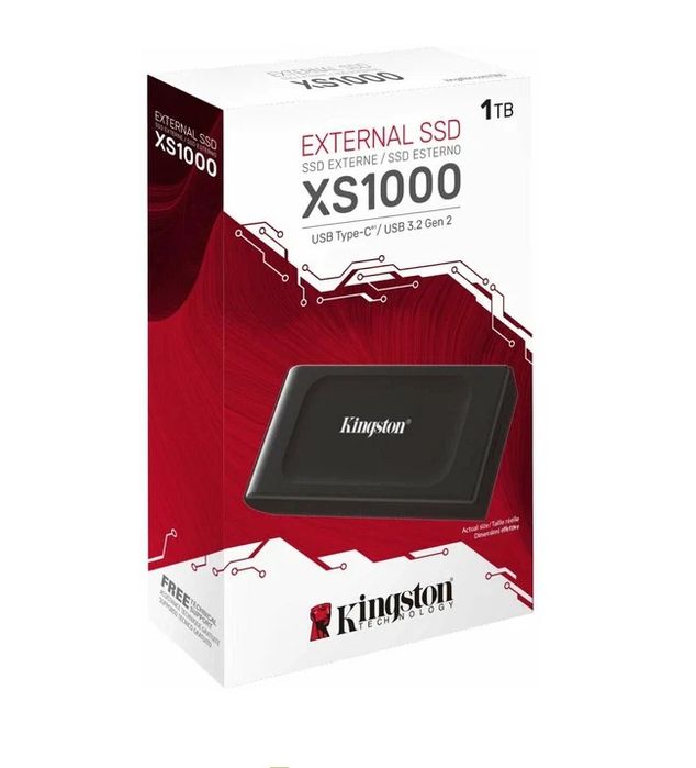 Внешний SSD 1TB Kingston XS1000 [1050Mb] USB 3.2. Новый. В коробке