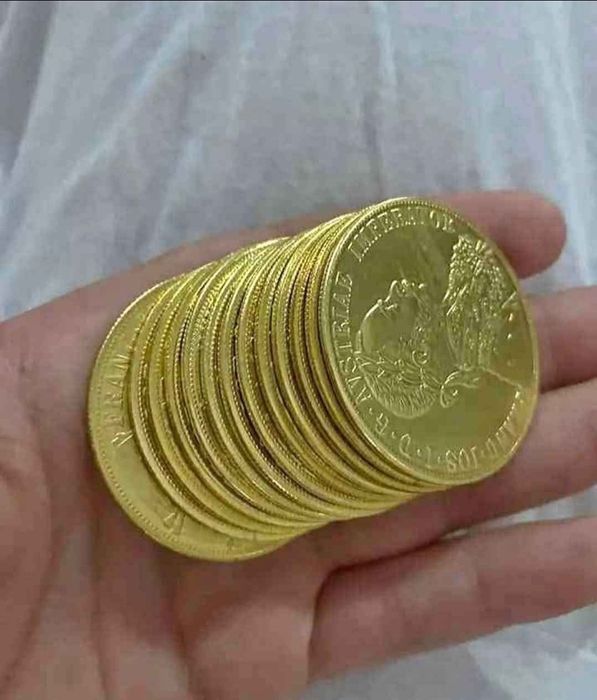 Vand monede placte cu aur de 24k Franc Iosef 4 ducat , 1/1 cu cele ori