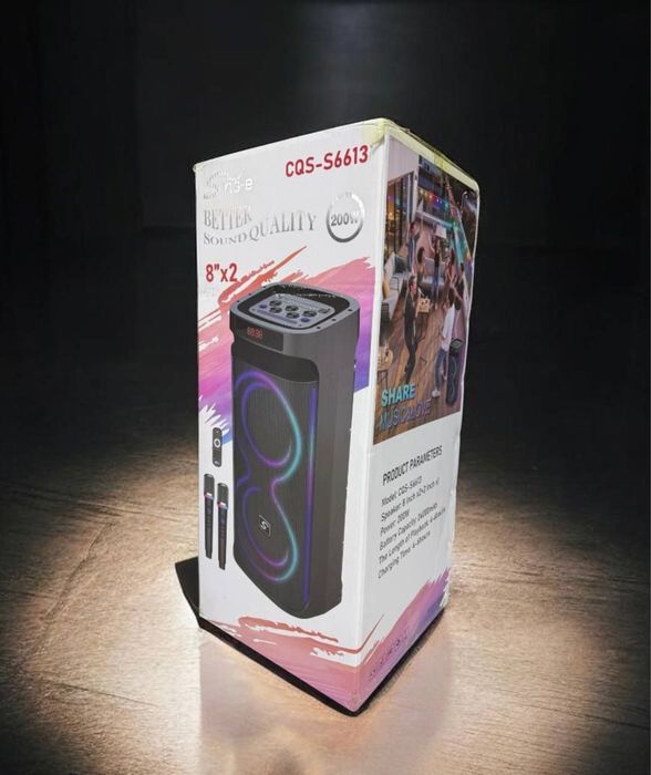 Караоке колонка с 2 микрофонами Bluetooth