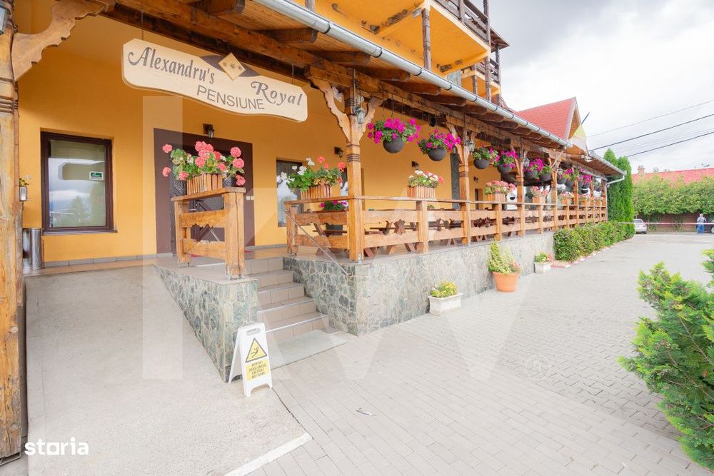 Afacere la cheie, pensiune-restaurant-terasa-14 unitati de cazare-Tran