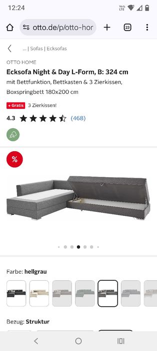 Colțar cu funcție de pat cu lada de depozitare