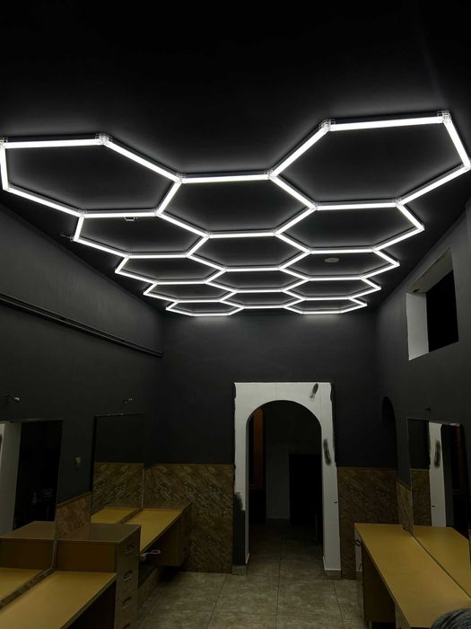 14 hexagoane led tavan honeycomb 672w 484x 235 cm - ECO / PRO