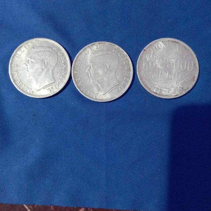 monede de argint de pe timpul regelui Mihai 1