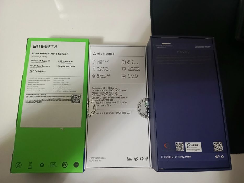 Infinix smart 8,Ajib,novey force