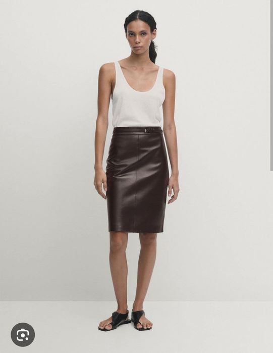 Fusta Massimo Dutti piele