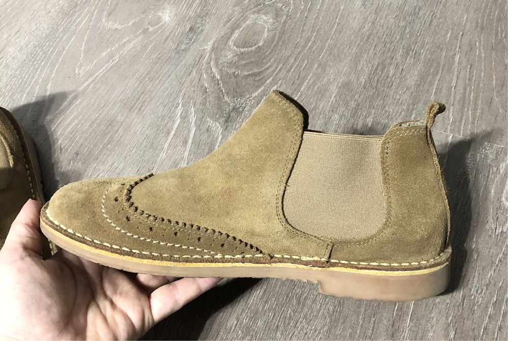 Ghete piele intoarsa unisex 38 ghete barbati femei 38 maro bej