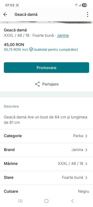 Geacă damă  foarte bună