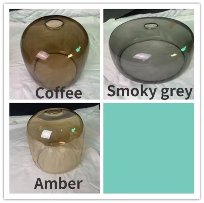 Lustra sufragerie pendul cu abajur de sticla fumurie led