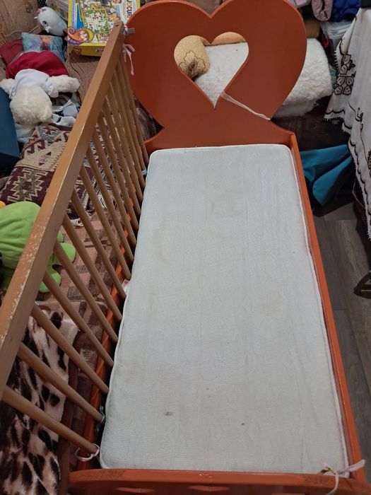 Pat/ patut copii, saltea inclusa 120*58 cm