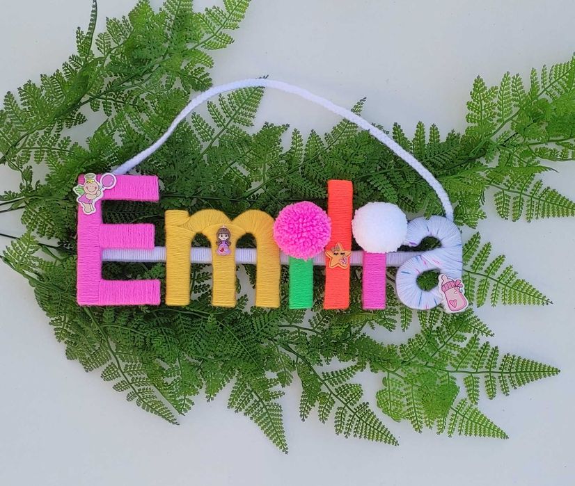 Nume colorate handmade