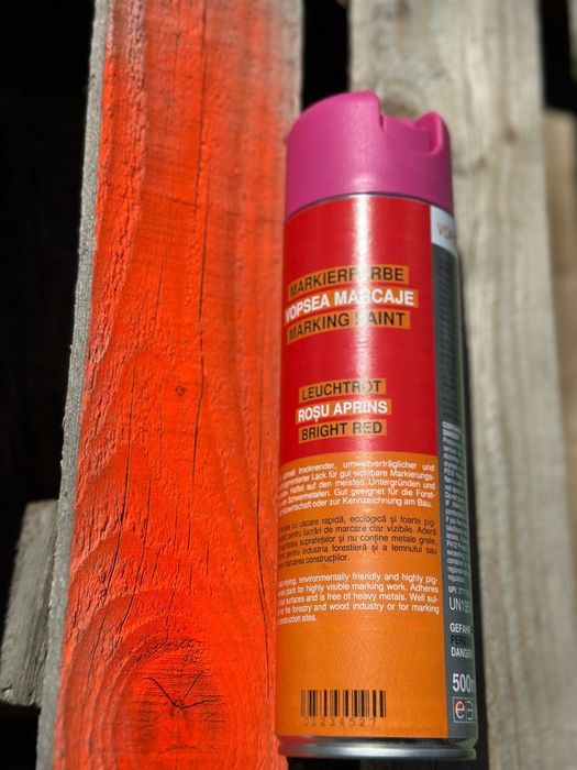 Spray vopsea.Spray marcaj rosu fluorescent+verde 500ml.