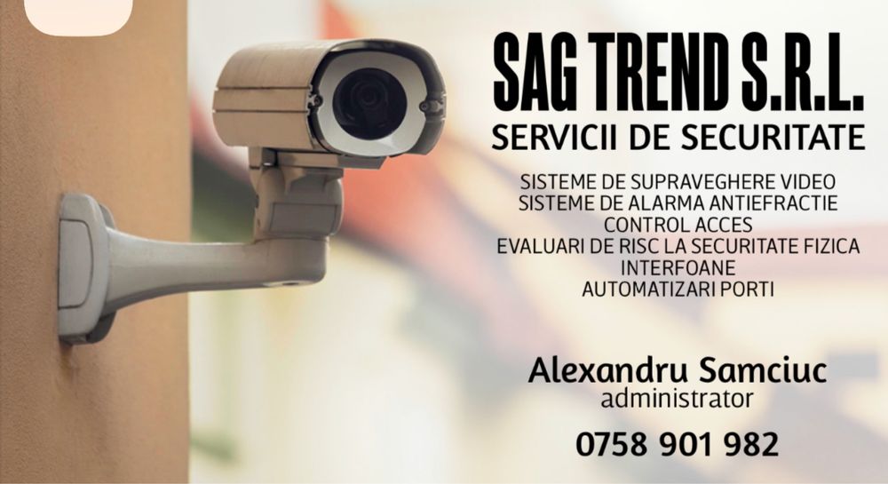Sisteme de supraveghere video prestari servicii