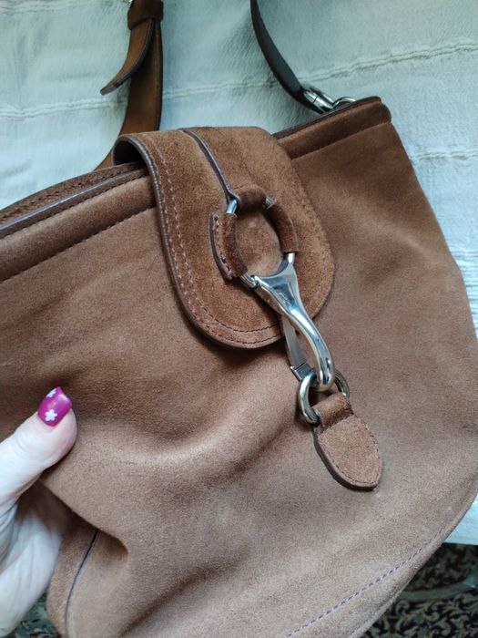 Замшевая сумка настоящая