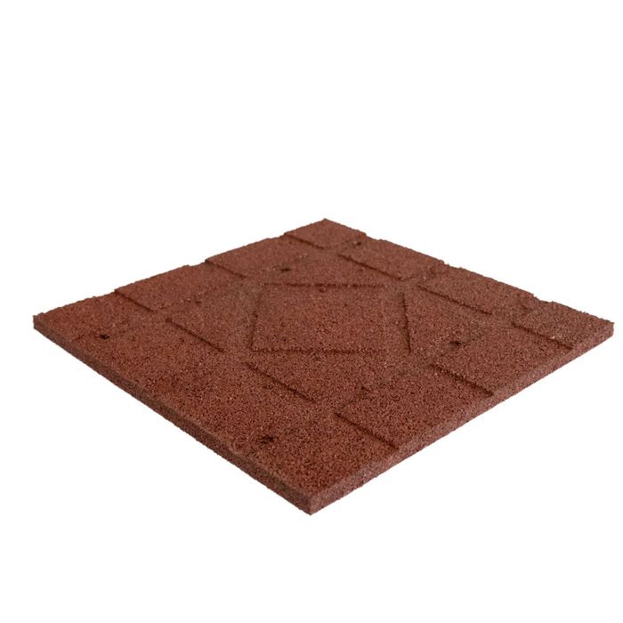 Pavele / Dale cauciuc Imperial 40x40x2 cm Roșu