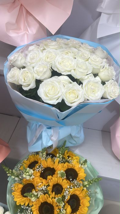 Букет Комбо цветы+ клубника шоколаде