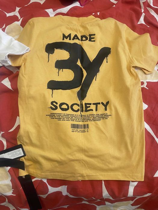 НОВИ!!!Тениски с печат MADE BY SOCIETY 7-10г.