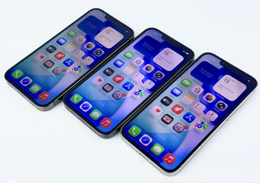 Apple iPhone 13 Pro 128GB Graphite / Green / Silver 100% Батерия!