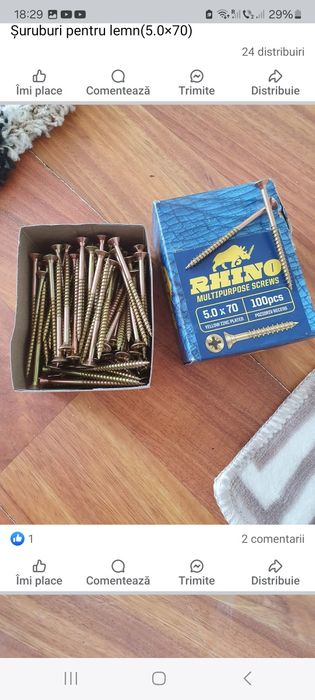 Vând holsuruburi pentru lemn marimea 5.0×70