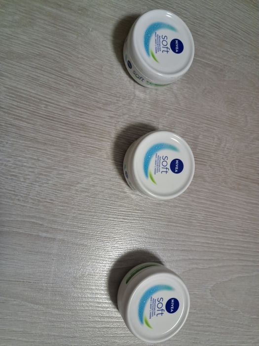 3x creme Nivea soft, fata, mâini, corp