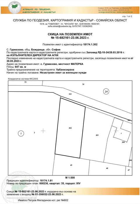 Продава се Парцел в с. Гурмазово, Област София-област - 647 кв.м за 232 €/кв.м - Снимка #1