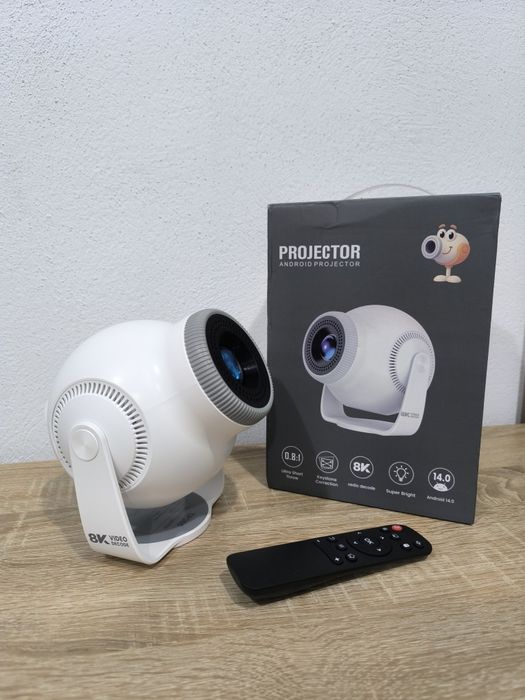 Videoproiector Smart 8K Android 14 YouTube Netflix Magazin Play