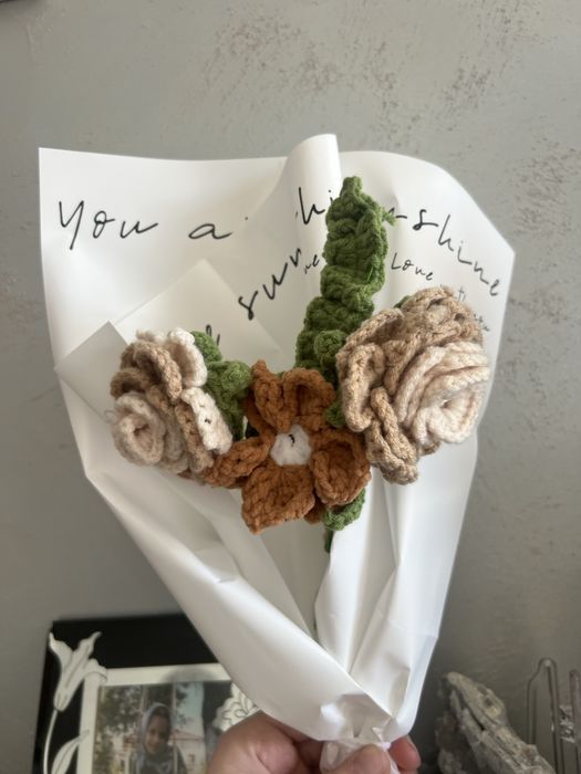 Плетени цветя ,ръчна изработка