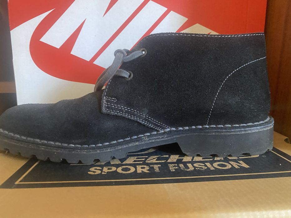 Pantofi eleganti negri barbati piele intoarsa, marimea 42,si la schimb